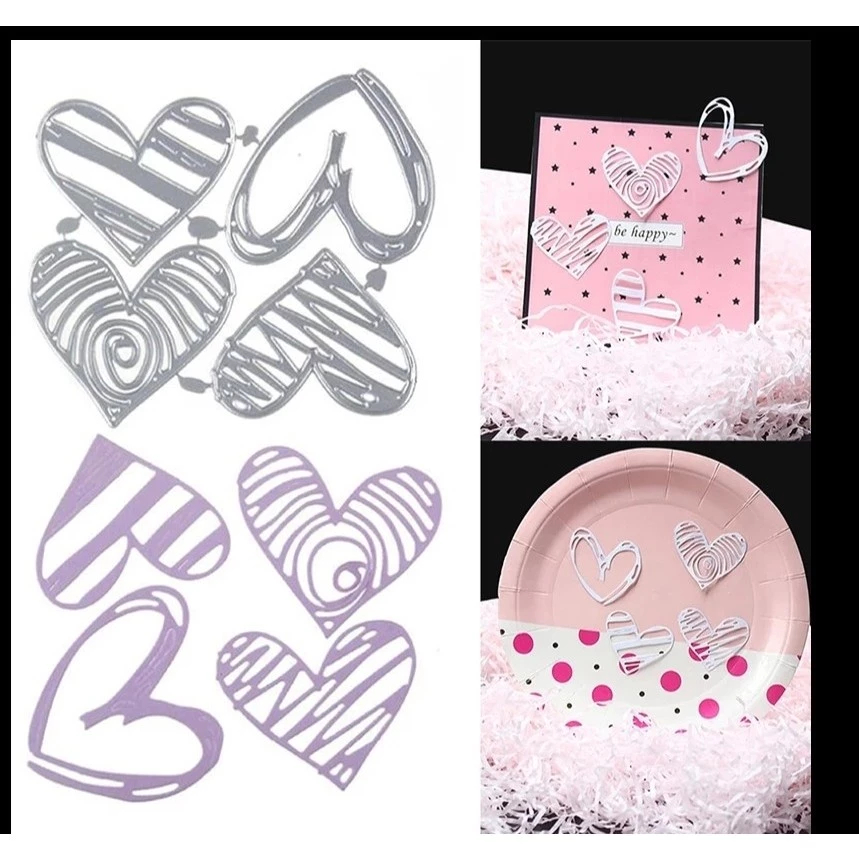 

Metal Cutting Dies S071 ~ Cetakan Stensil, Stencil Mold Metal bentuk hati Heart Shape, Love untuk bahan Mahar, Cards, Journal, Scrapbook