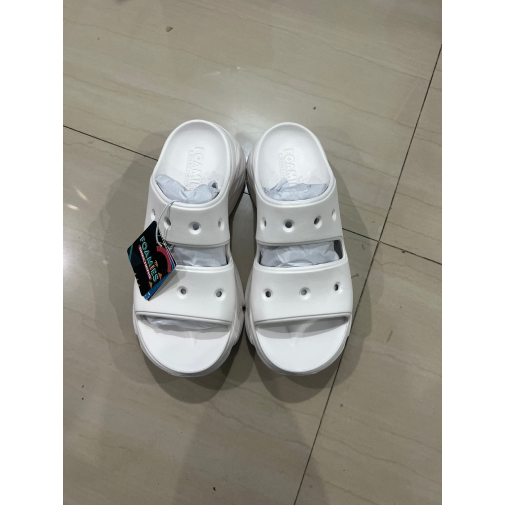 Sandal Skechers Foamies Max Cushion White 100% Original