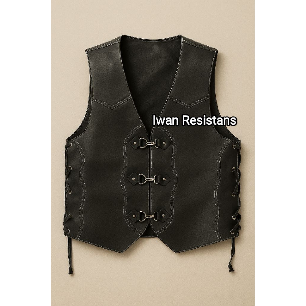 Rompi Kulit Sintetis,Rompi kulit pria ,rompi kulit motor, jaket rompi