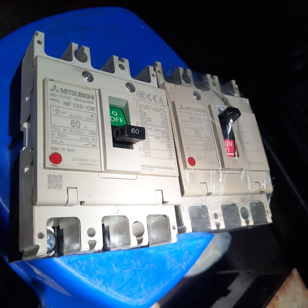 mccb breaker nfb mitsubishi nf125cw  60a 80a 100a