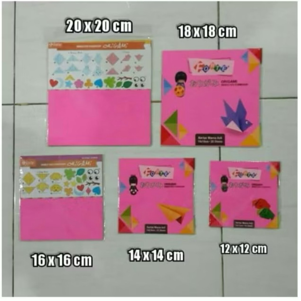 

Kertas Lipat Origami merek forte 1 bungkus isi 25 sheets