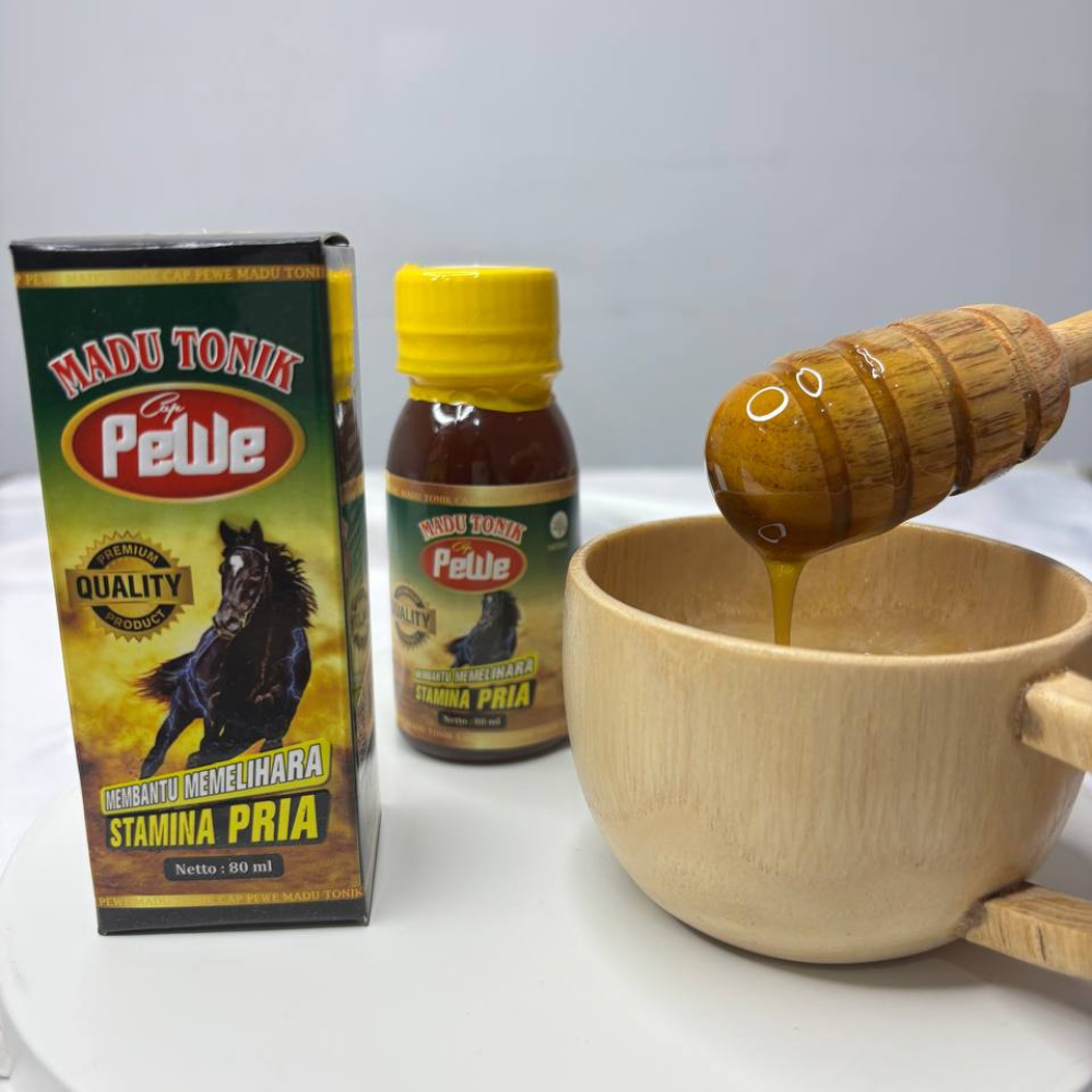 

Madu Tonik Pewe Original Madukuat Stamina Pria Perkasa Lebih Kuat Tahan Lama Berhubungan Intim 80ML