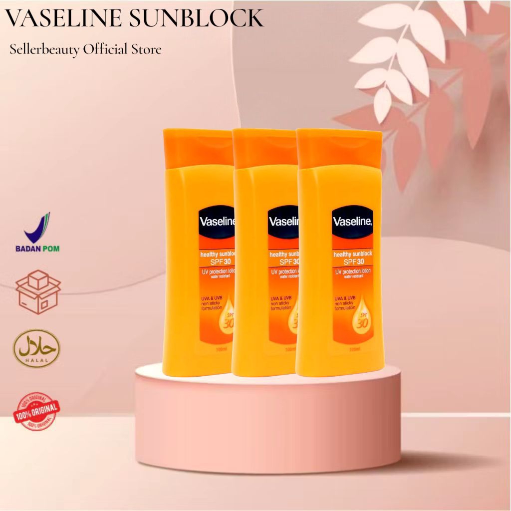 VASELINE SUNBLOCK 100ML HANDBODY LOTION BODY SERUM PEMUTIH KULIT BADAN PENGILANG BEKAS LUKA