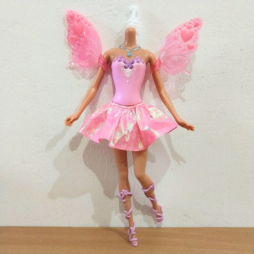 Barbie Fairy Color Changing Body Dress Shoes Millie Mattel Official Boneka Second Preloved Jadul Col