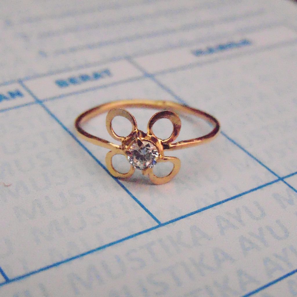 Cincin Wanita Model Terbaru Perak Asli 925 Lapis Emas 24k/Cincin Wanita Dewasa/Cincin Perak Asli