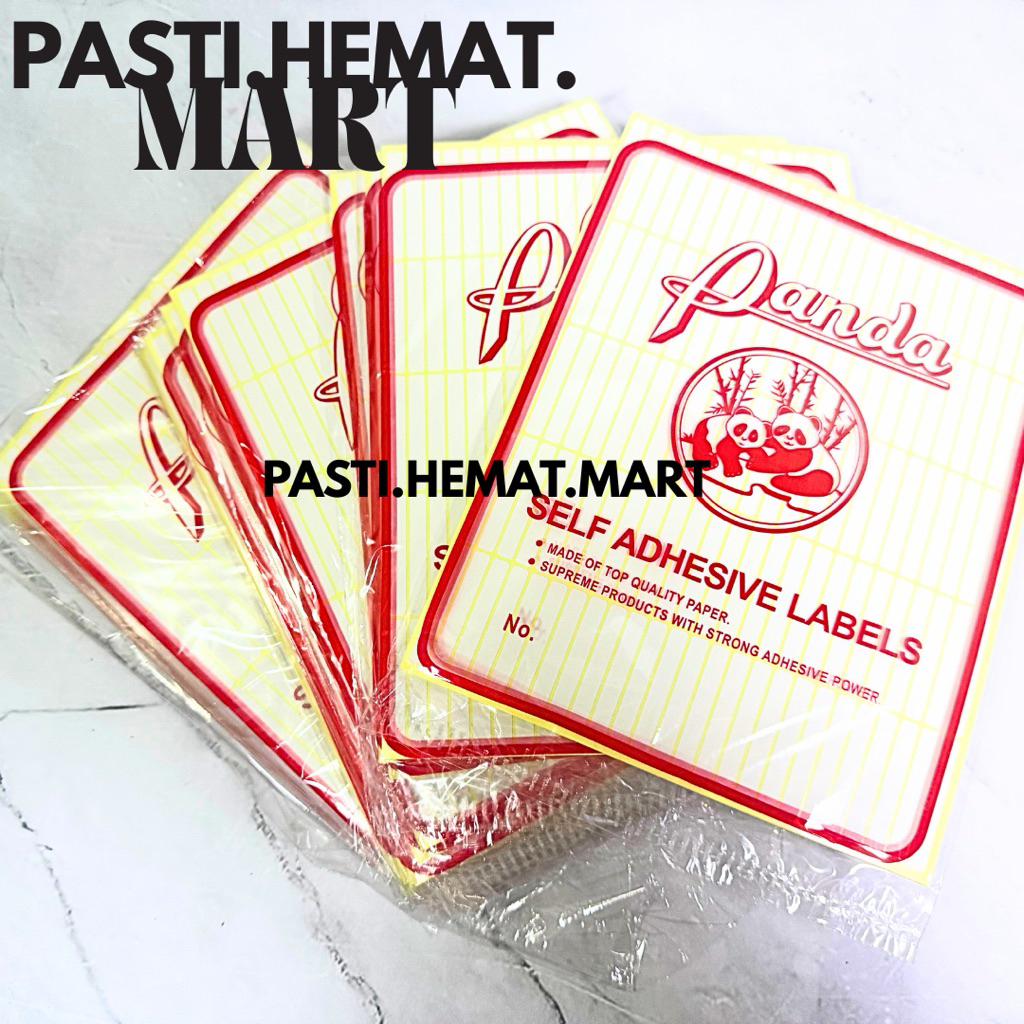 

[HEMAT] 21 Lembar Label Harga / Sticker Nama / Self Adhesive Label Panda 5 X 36 MM