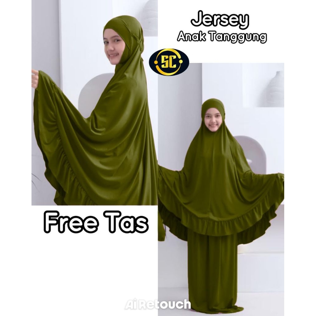 MUKENA ANAK IKUT TAS TANGGUNG BAHAN JERSEY SUPER MEWAH/MUKENA ANAK IMPORT PREMIUM