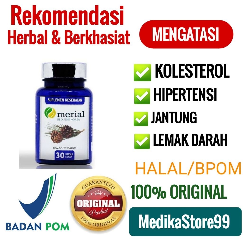 Merial Red Pine Korea  Asli Original Obat Kolesterol Produk Resmi Bpom