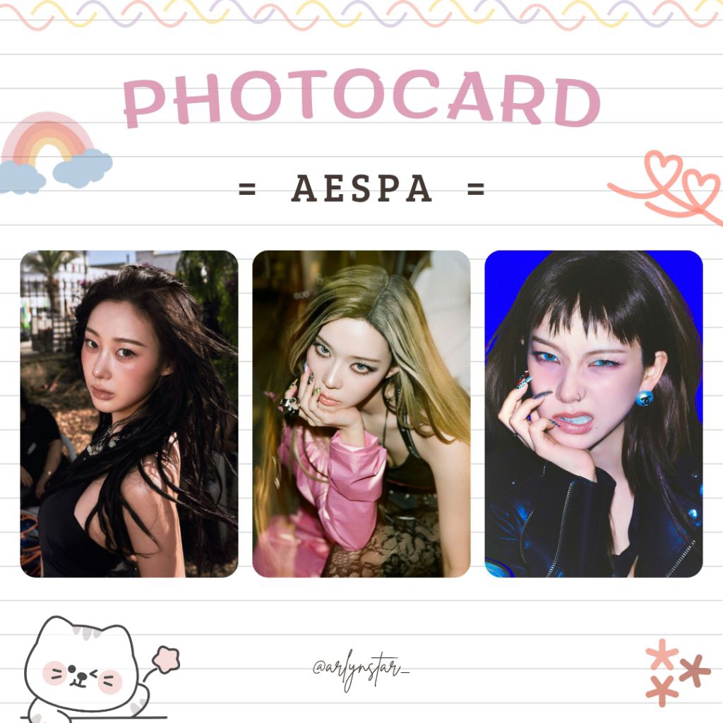 [FREE GIFT] PHOTOCARD UNOFFICIAL || AESPA || KARINA NINGNING WINTER GISELLE TERMURAH TERBARU POLAROI