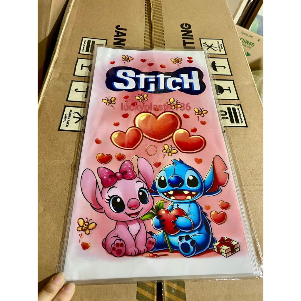 

NEW motif lilo stitch Plastik Bingkisan Snack Ultah / Plastik Snack Ulang Tahun / Goodie Bag / Opp Party Bag (10lembar)