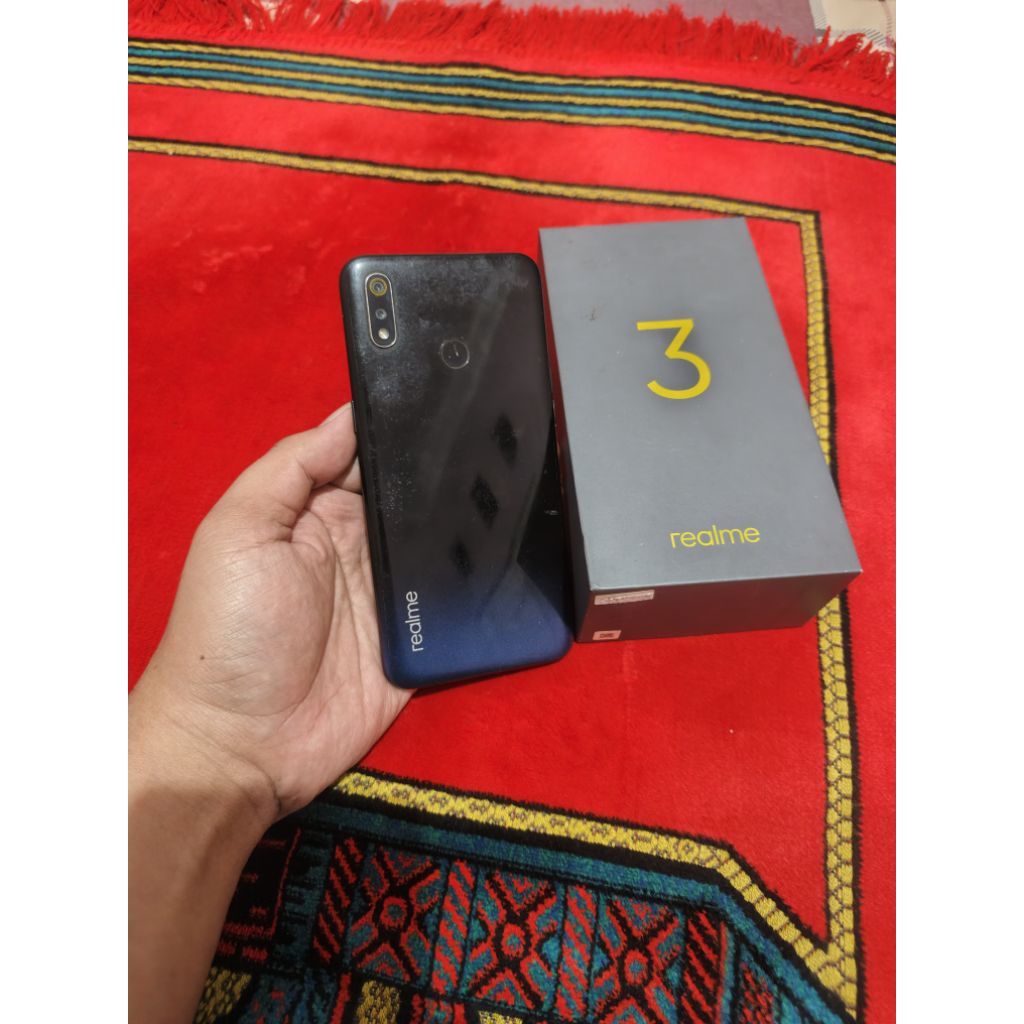 realme 3 ram 3gb 32gb fulset lengkap garansi resmi normal smua murah 4G sim