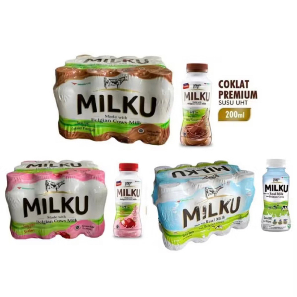 

Milku Susu UHT 200ml [1 Pack/12 Botol]