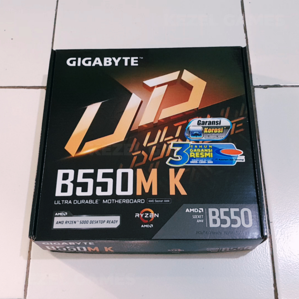 Motherboard AMD - Gigabyte B550M K / AM4 -Motherboard PC Second Full Set
