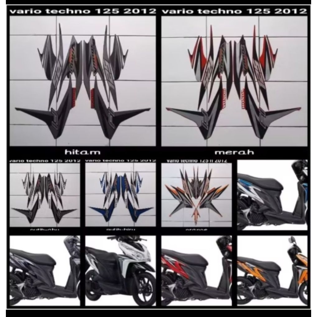 STRIPING STANDAR VARIO TECHNO FI 125 2012 lis body motor ful vario fi 125