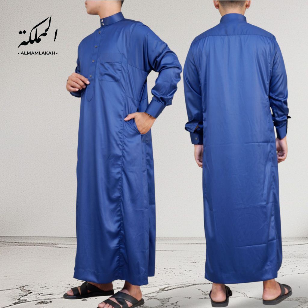 JUBAH SAUDI AL MAMLAKAH PREMIUM KANCING SNAP LENGAN MANSET PREMIUM | BAHAN POLYSTER KOREA