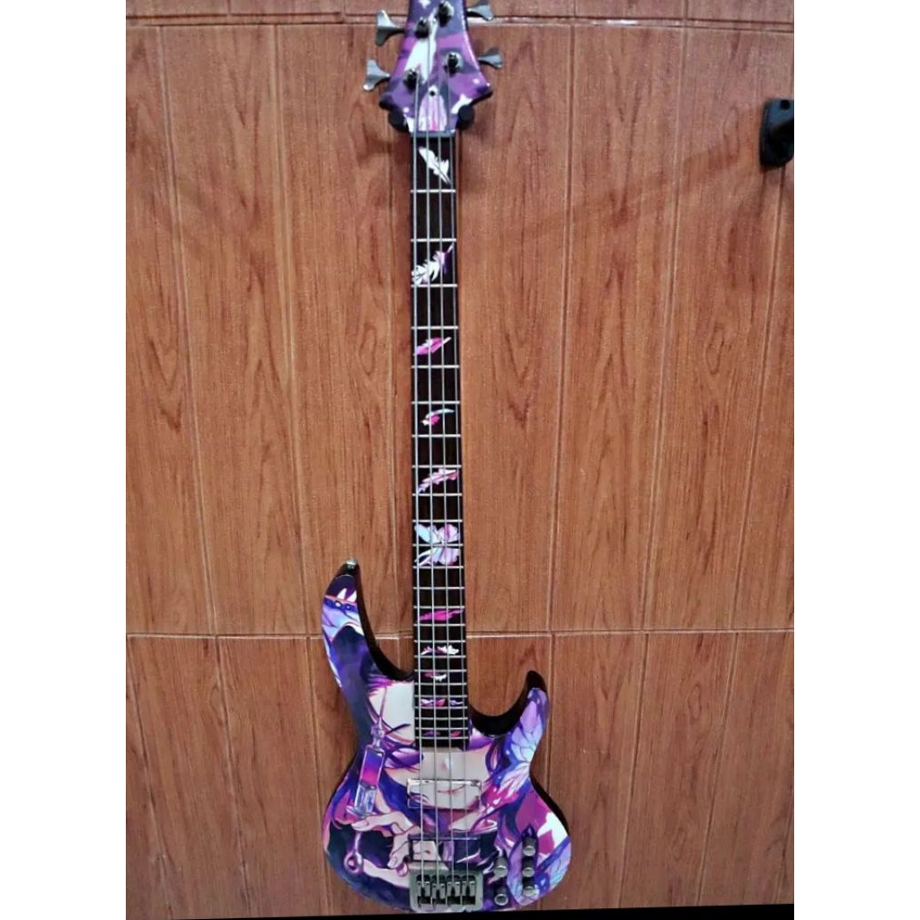 Bass ESP LTD B204SM 4 String Original Pickup Aktif active Sticker decal Kocho Shinobu Demon Slayer b