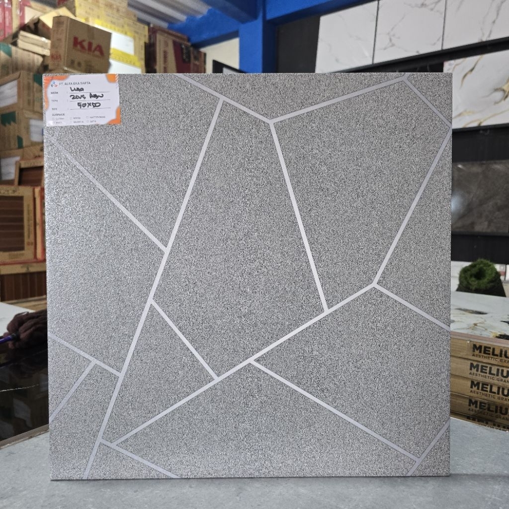 Keramik Lantai Teras / Garasi 50x50 ZEUS ABU
