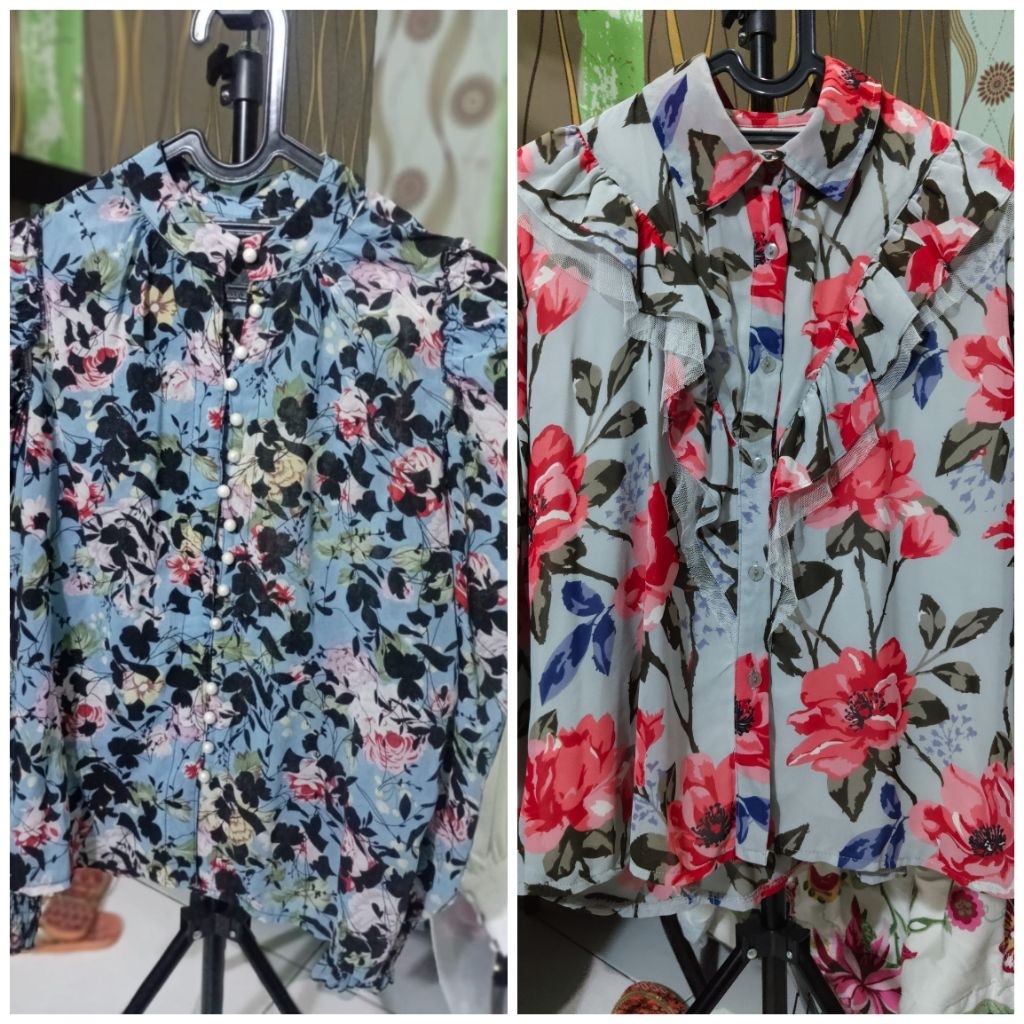 blouse korea bunga