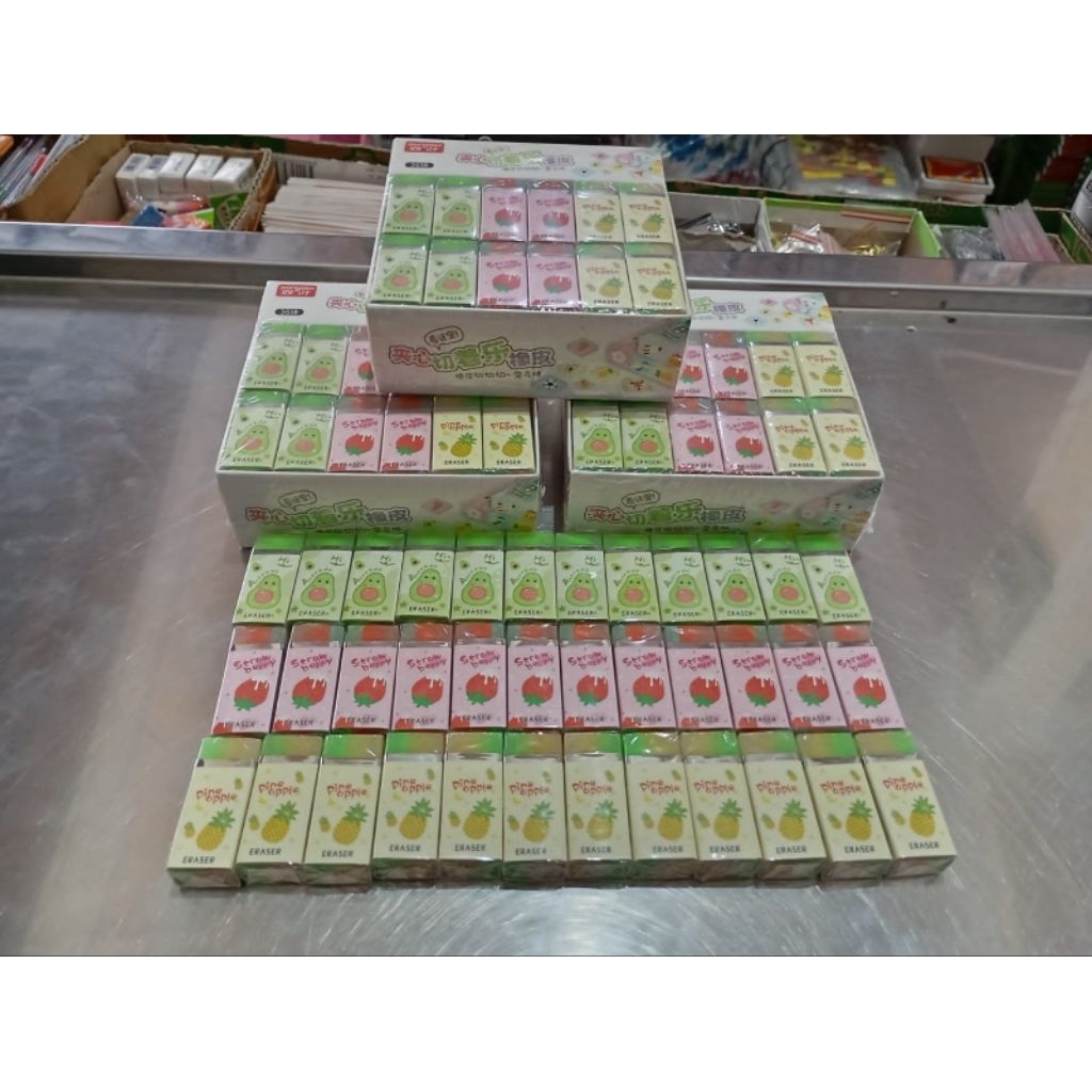 

(1pak) penghapus Songyea 3281/ setip songyea 3281/penghapus kotak motif buah strawberry alpukat