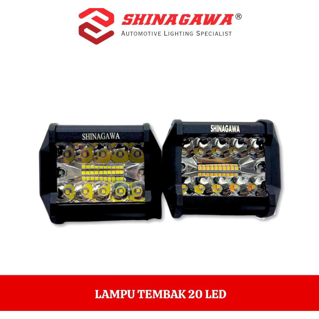Lampu Tembak 12 LED 4X3 Mata Motor Mobil Lampu Sorot Terang Putih Fokus Jarak Jauh