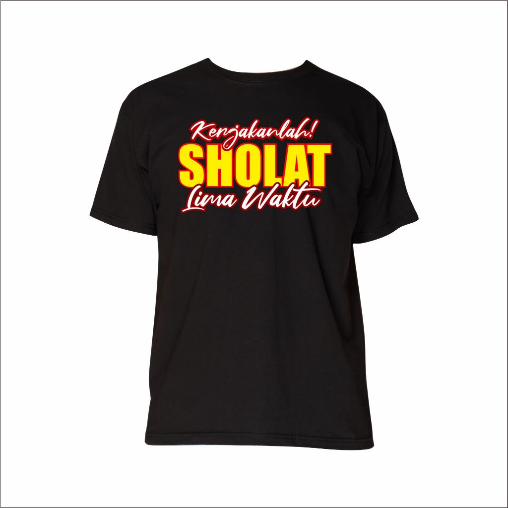 sholat kaos dakwah kaos hitam polos kaos combed 30s kaos hitam premium polo topi