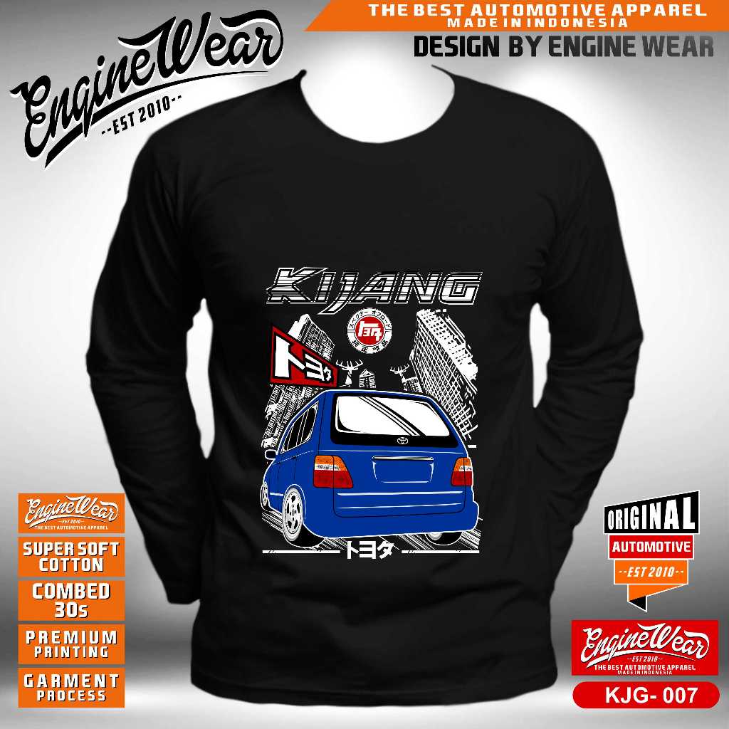 Kaos kijang kapsul tshirt toyota kijang baju mobil kijang kapsul mobil mpv otomotif bck
