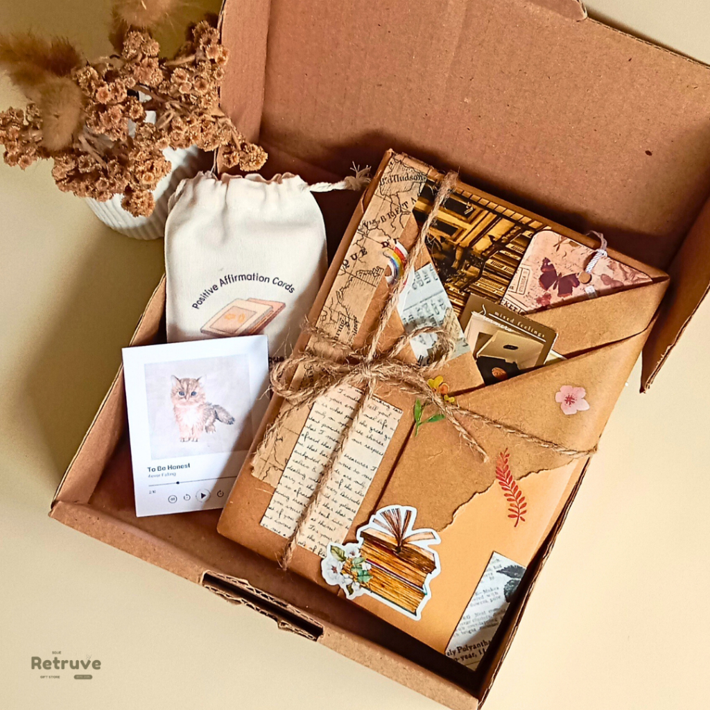 Hampers Aesthetic Journey Kit Buku Planner Journal Kartu Afirmasi Kado Bestie Wisuda Pasangan