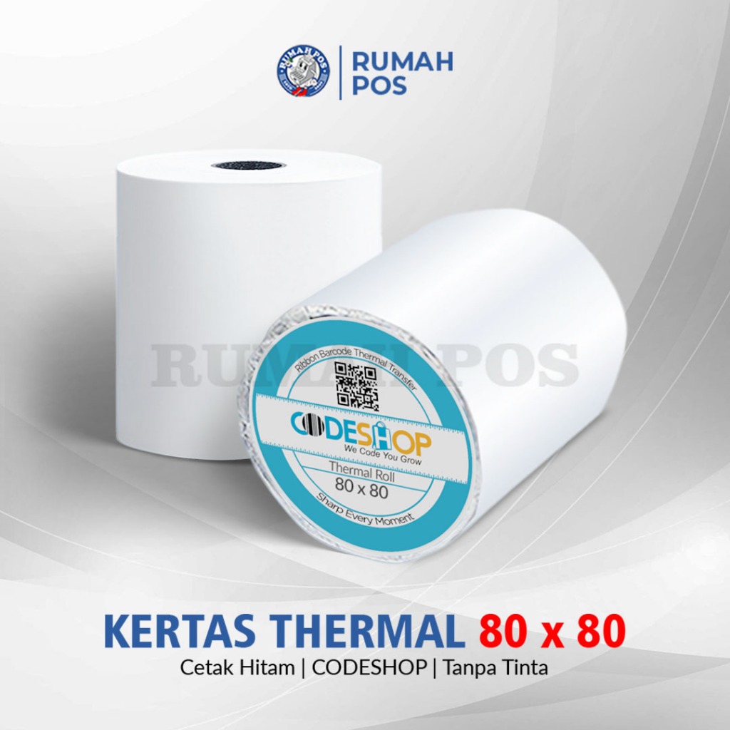 

KERTAS STRUK THERMAL 80 X 80 mm - 80x80 mm - 80x80mm - 80mm ROLL EPSON 82 - PARKIR ANTRIAN