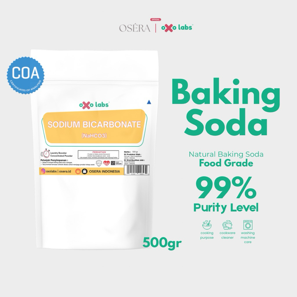 

OXO Labs Baking Soda 500gr – Sodium Bicarbonate Food Grade, Soda Kue Premium Serbaguna