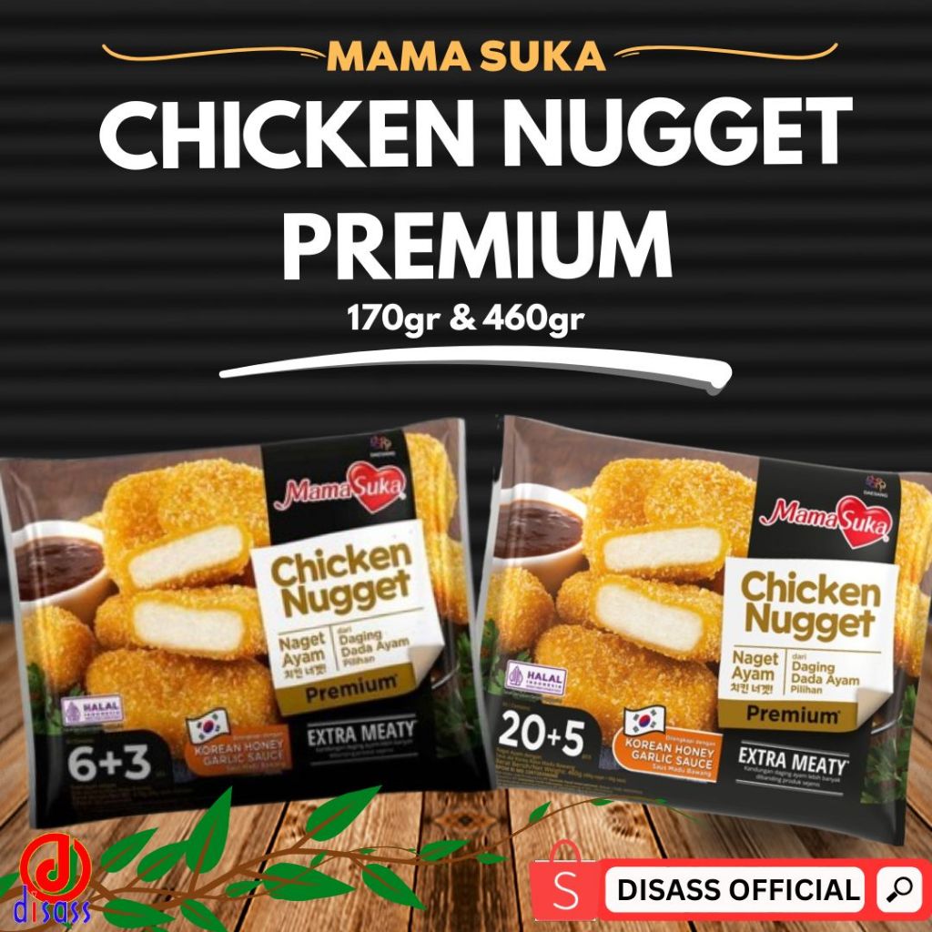 

MAMA SUKA Premium Chicken Nugget 170gr / 460gr with Korean Honey Garlic Sauce Extra Meaty - DISASS JOGJA