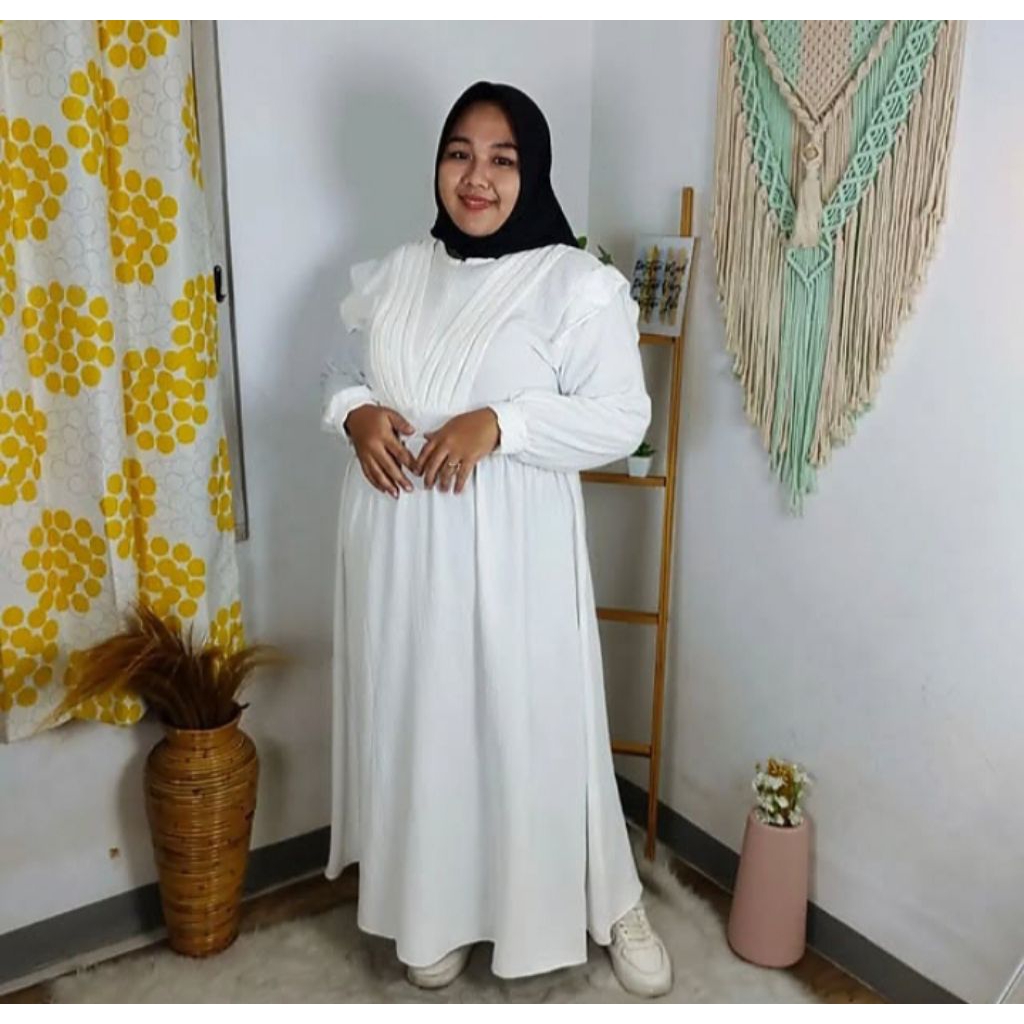 AIZA GAMIS CRINKLE JUMBO LD 130 140 150 GAMIS OVERSIZE