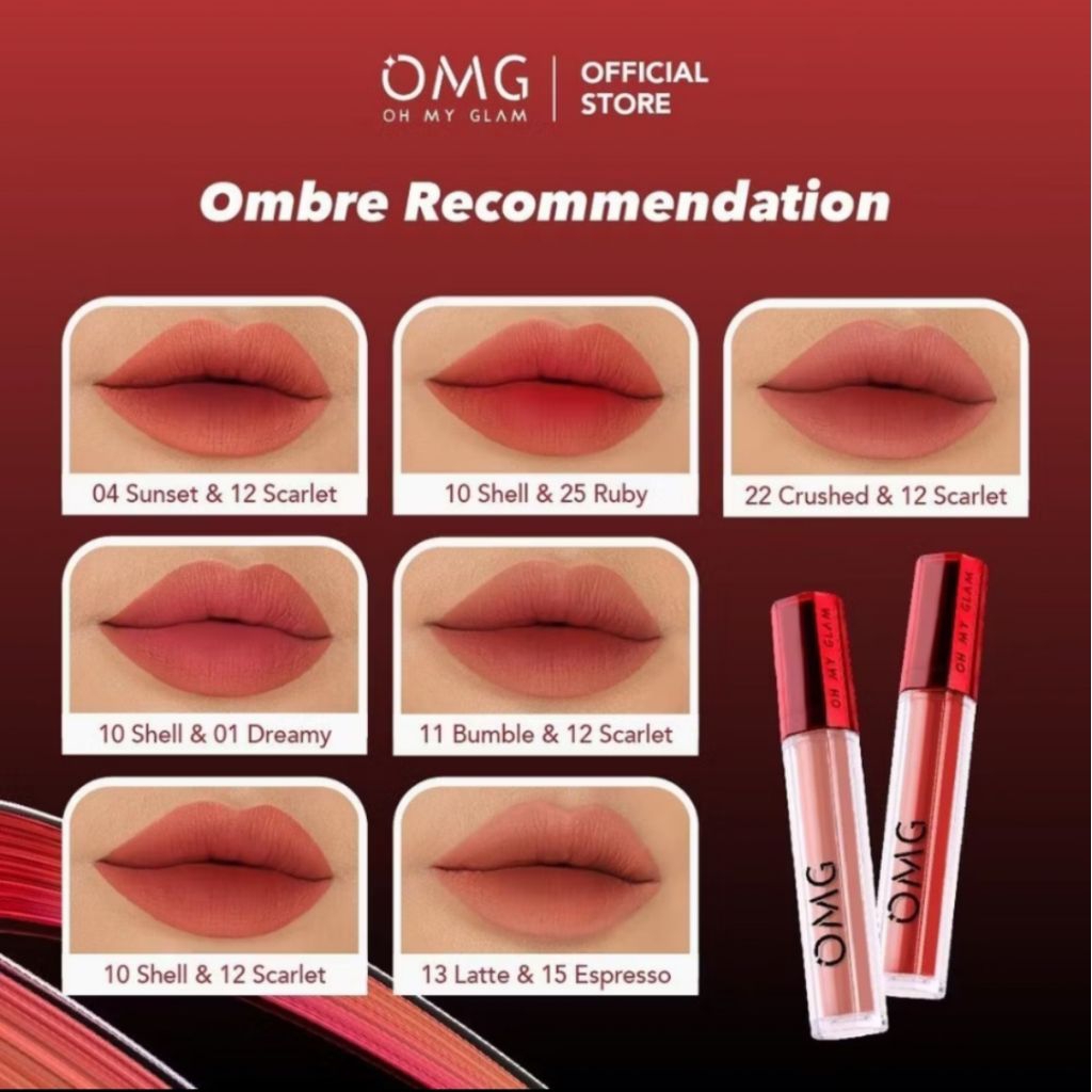 Paket Ombre Lips OMG | Lipcream OMG Ombre Coffee Edition| Lipcream OMG | Ombre OMG Lip Cream | Ombre