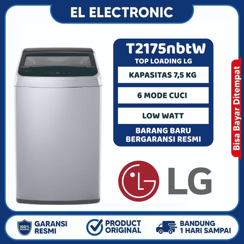 MESIN CUCI LG 7,5 KG TOP LOADING T2175NBTW || MESIN CUCI LG 8,5 KG TOP LOADING T2185NBTS