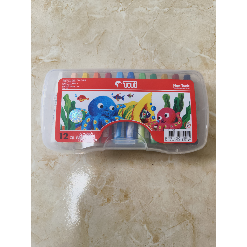 Crayon Oil Paste Titi 12 Warna / Crayon Titi