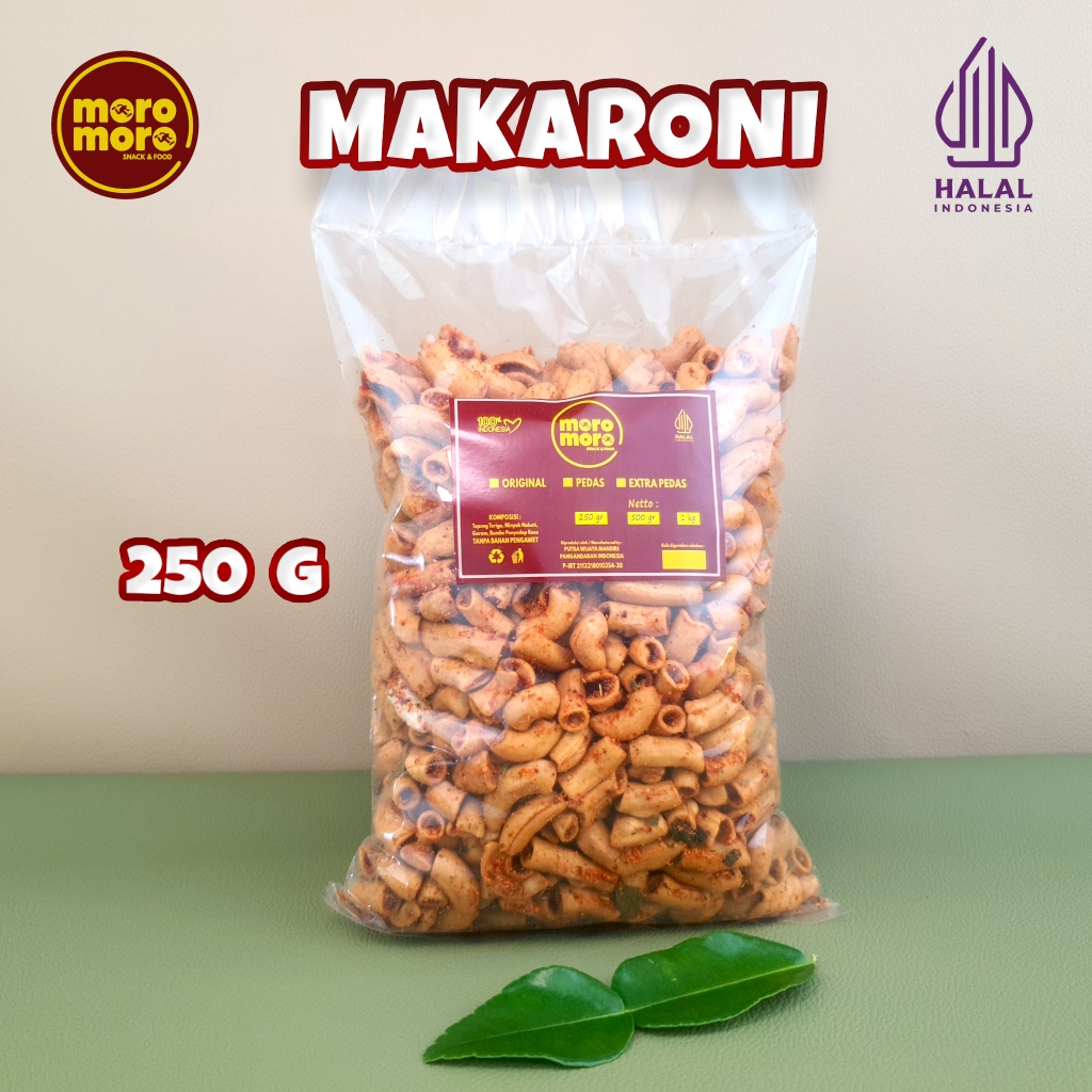 

MAKARONI BANTAT 250G CEMILAN PEDAS DAUN JERUK FOOD CRISPY
