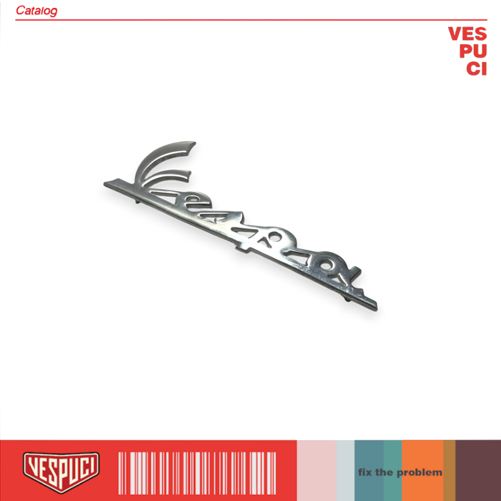 Emblem Badge "Vespa" Sidepanel Emblem Samping for Vespa ET2 ET4 Vespa PX Original Piaggio