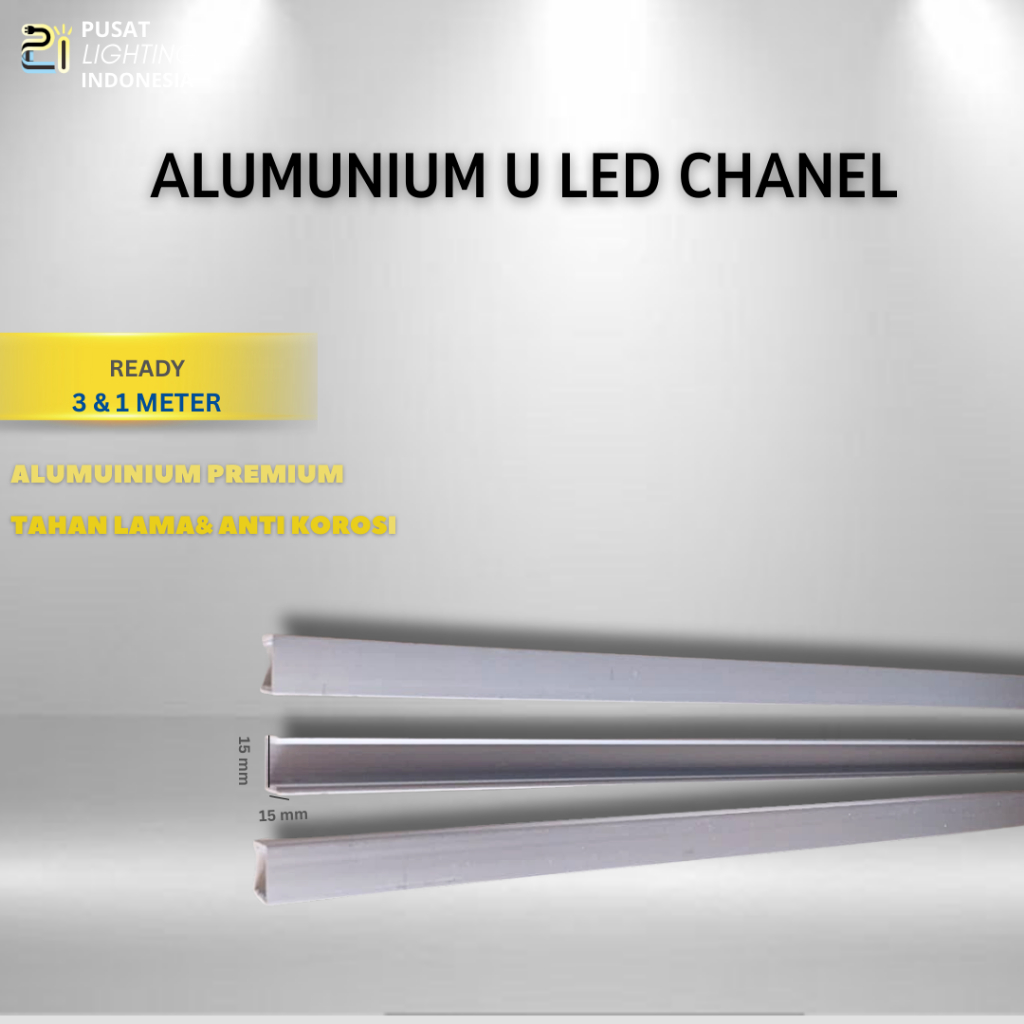 Aluminium U Channel LABAN - Profile LED Strip Sudut