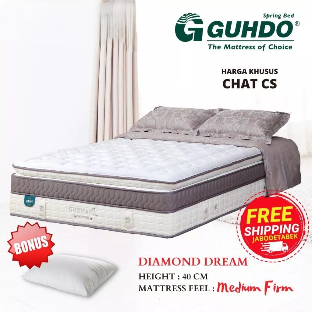 KASUR SPRING BED GUHDO DIAMOND DREAM LATEX - DIVAN SANDARAN LEGACY