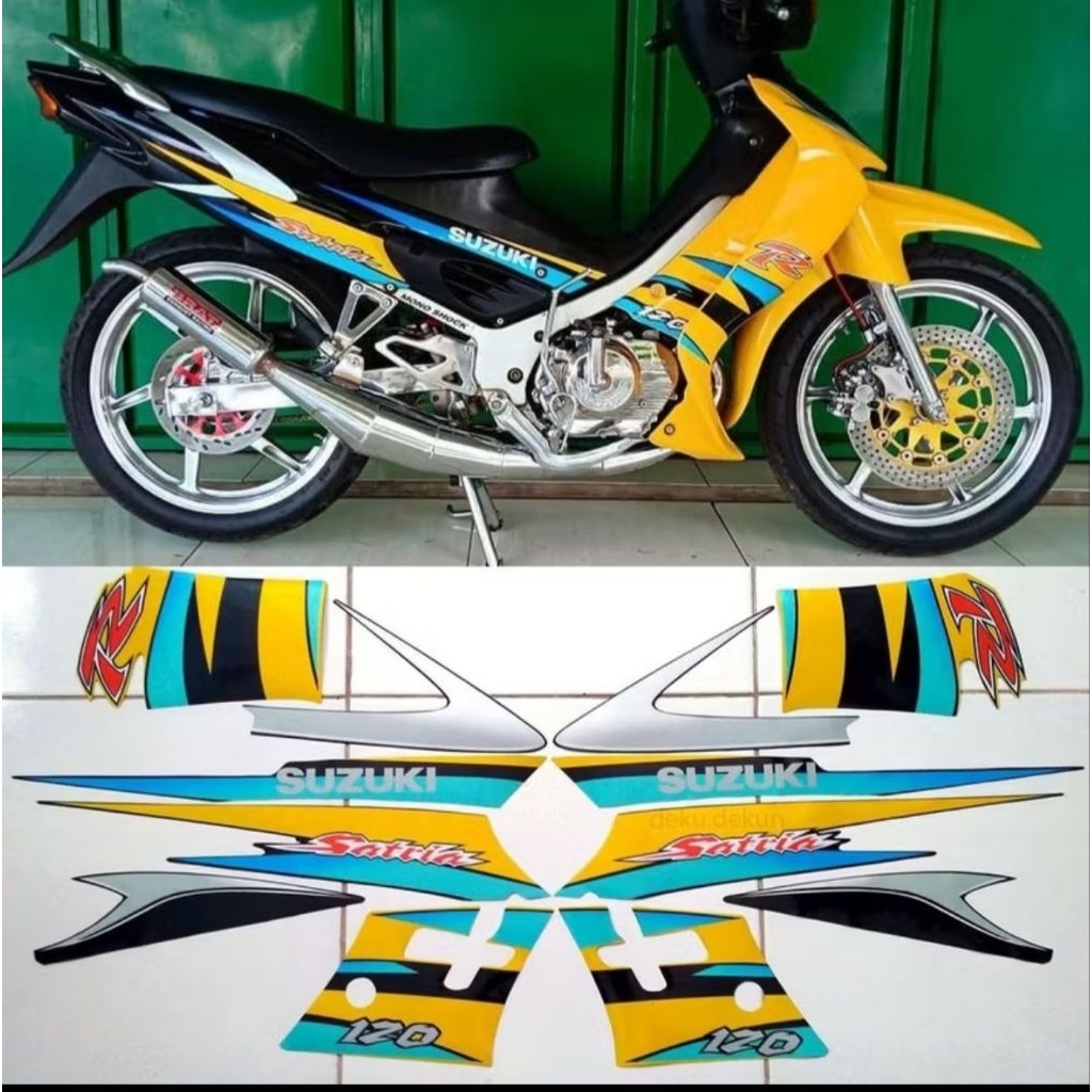 STRIPING MOTOR FIZR SATRIA HIU MALAYSIA KUNING HITAM