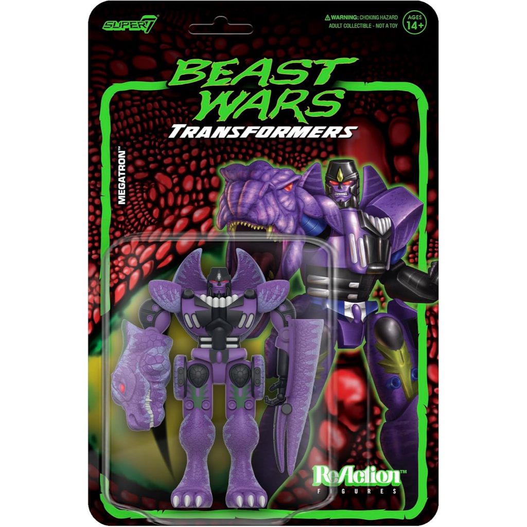 SUPER7 TRANSFORMERS BEAST WARS MEGATRON - 4" TRANSFORMERS ACTION FIGURE CLASSIC CARTOON COLLECTIBLES