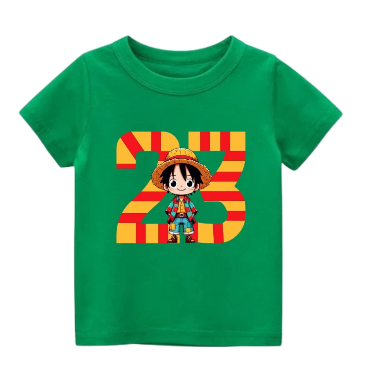 Kaos Anak Luffy Onepiece - Baju Luffy Anak Laki Laki dan Perempuan - Atasan Onepiece - Baju Angka Lu