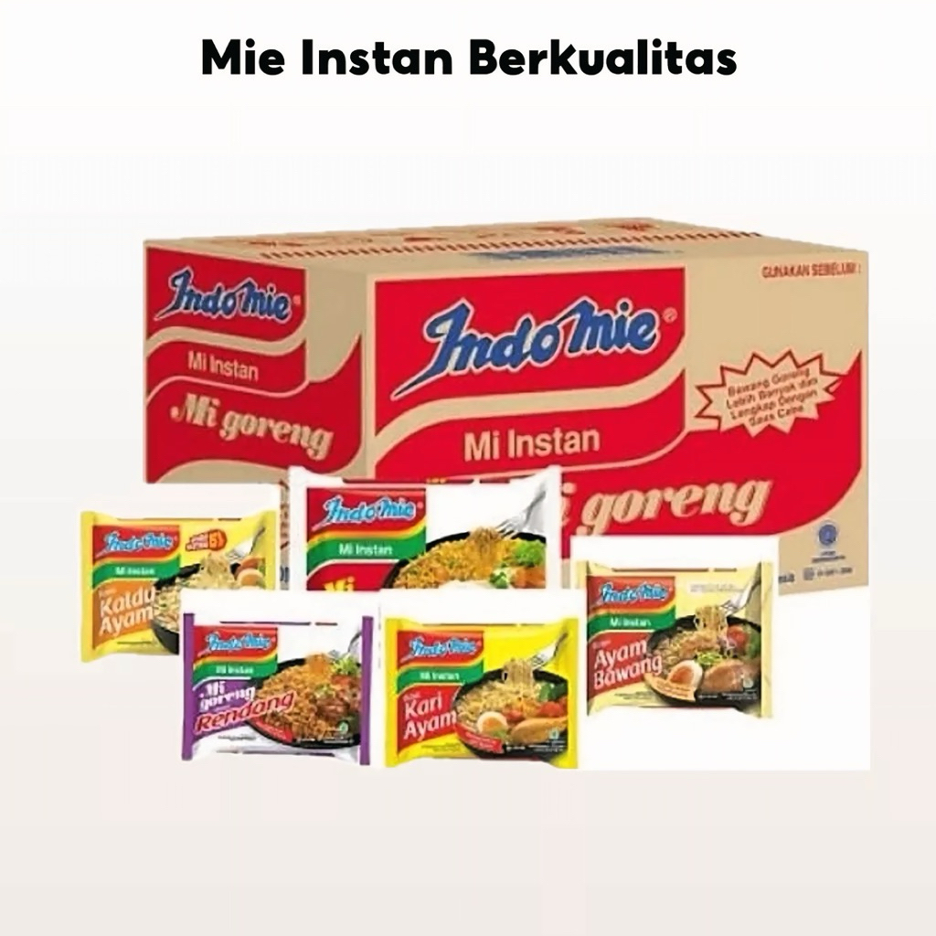 

Mie Instant Indomie Goreng 90gr | Per Pcs dan Per 3 Pcs Goreng Dan Rendang | Mie Instan Indomie Seleraku