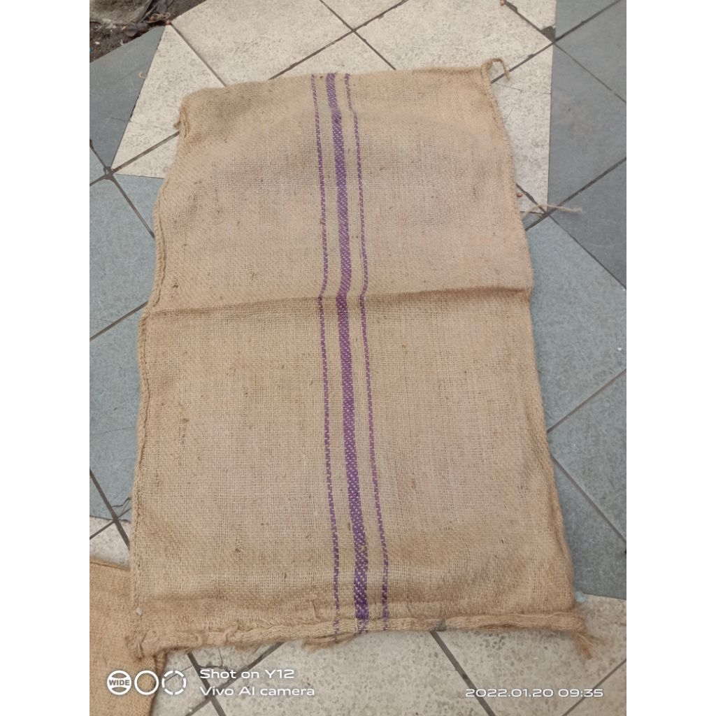 KARUNG GONI BEKAS KOPI LAYAK PAKE, UK 70CMX110CM /SETARA 100 KILO