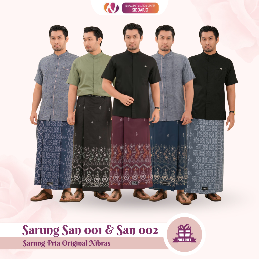 Sarung Remaja Motif Kekinian Premium - Sarung Pria Modern Motif Nibras SAN 001 SAN 002 SNB 022