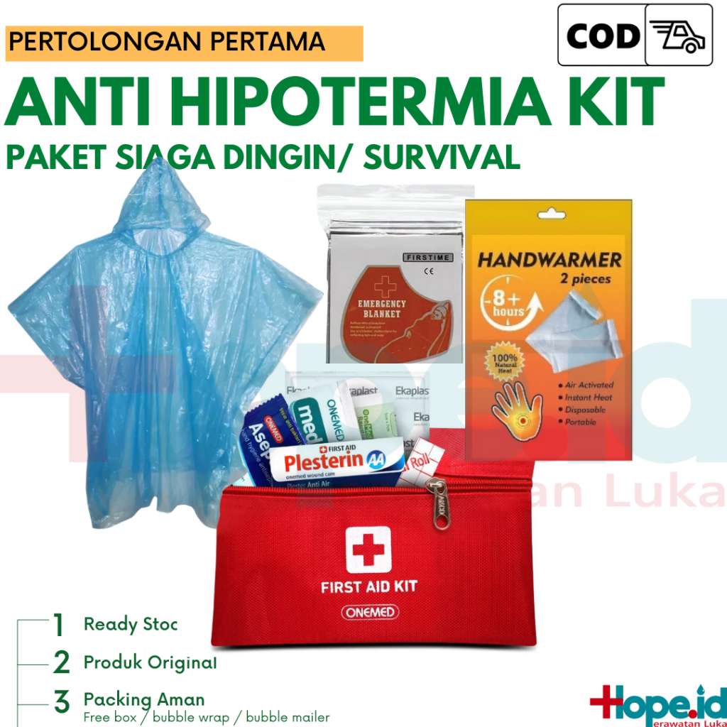Paket Siaga Dingin Anti Hipotermia Kit untuk Survival, Mendaki Gunung, Trekking, & Kegiatan Outdoor
