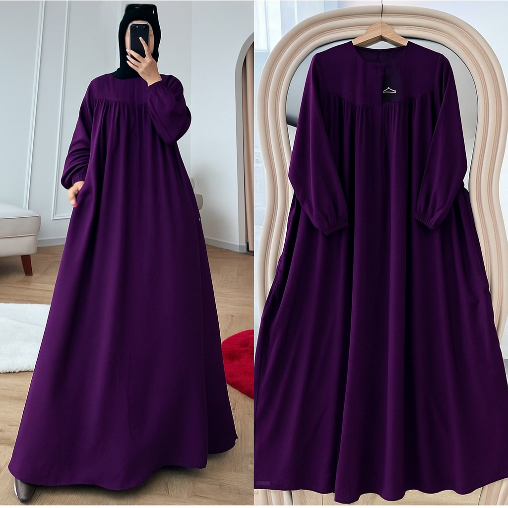 Gamis Burgundy Terbaru 2025 Premium / Gamis Burgundy Warna Terbaru 2025 / Gamis Burgundy Jumbo