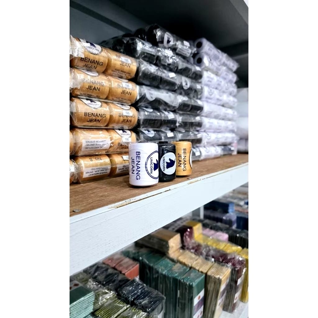 Benang Jahit Merk Unicorn Untuk Sasirangan / Jeans / Benang Jeans ( Perpcs )