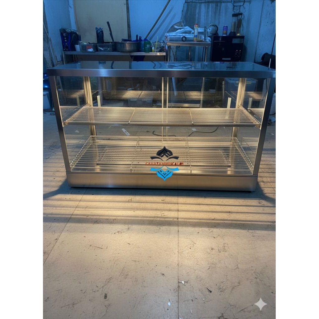 Food warmer+pemanas / Etalase food warmer / Food warmer stainless / Etalase penghangat makanan / Eta