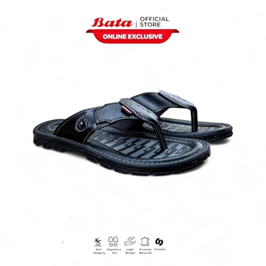 BATA - Sandal Japit Pria Sendal Pria 01 Terbaru Motif