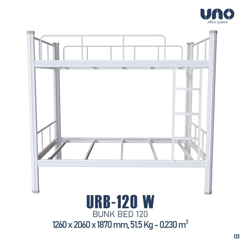 Metal bunk bed Uno URB 120 W ranjang besi tingkat ranjang susun besi uk kasur 120 x 200 cm
